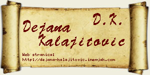 Dejana Kalajitović vizit kartica